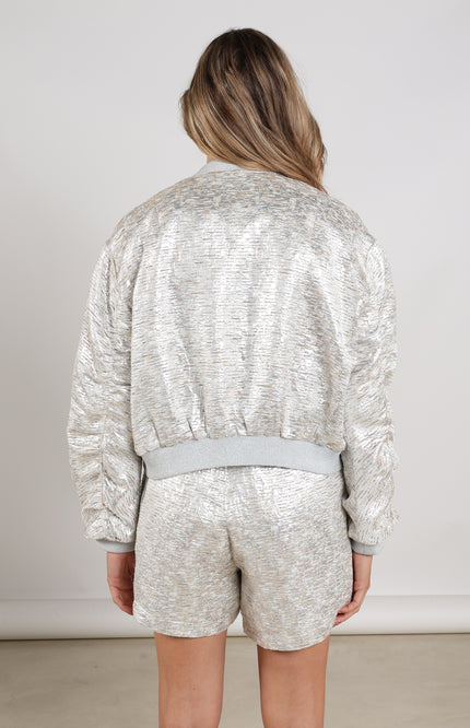 Nukus Jacket Babette Silver Camel NKS13096 Stretchshop.nl