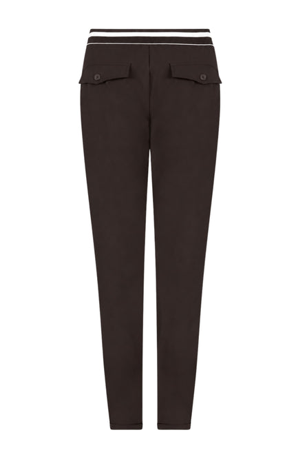 Travel Broek Karlijn Espresso Offwhite 264