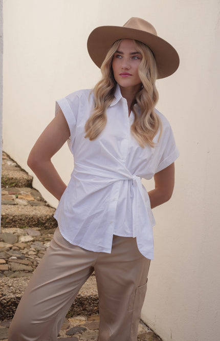 Nukus Blouse Aneta Offwhite NKS01156 Stretchshop.nl