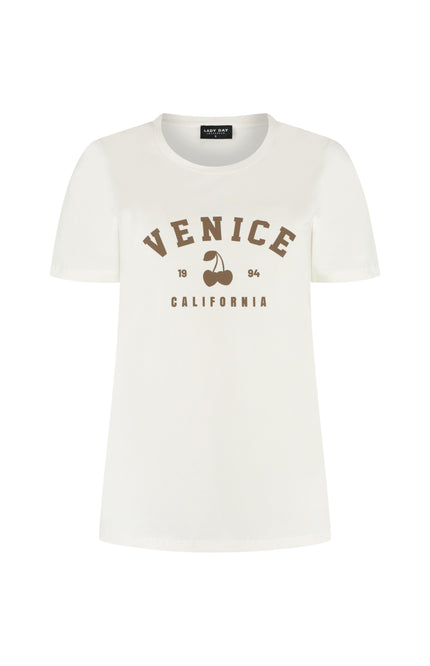 Lady Day T-Shirt Cherry Simple White L21-201-3167 Stretchshop.nl