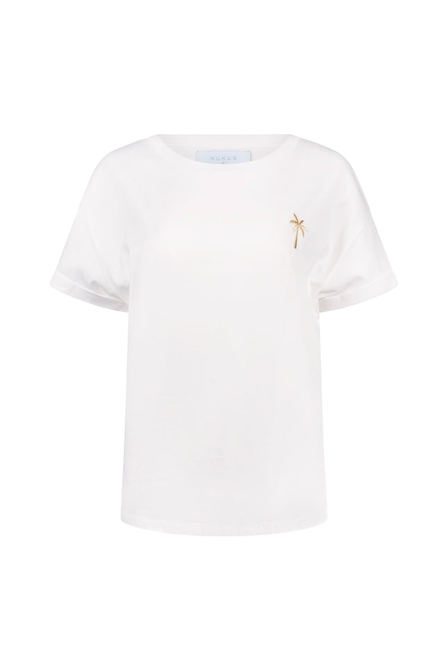 Nukus T-shirt Sammie Backprint Offwhite NKS04016 Stretchshop.nl