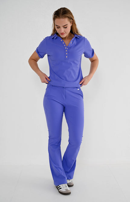 Maicazz Travel Broek Maro Blue Iris Stretchshop.nl