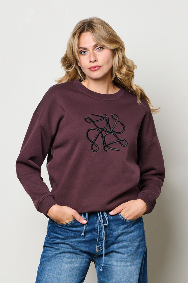 Trui Selina Embro Aubergine SW121