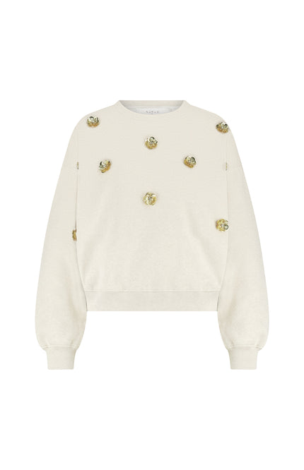 Sweater Beatriz Flower Sand Melange NKF03021