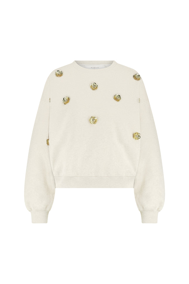 Sweater Beatriz Flower Sand Melange NKF03021