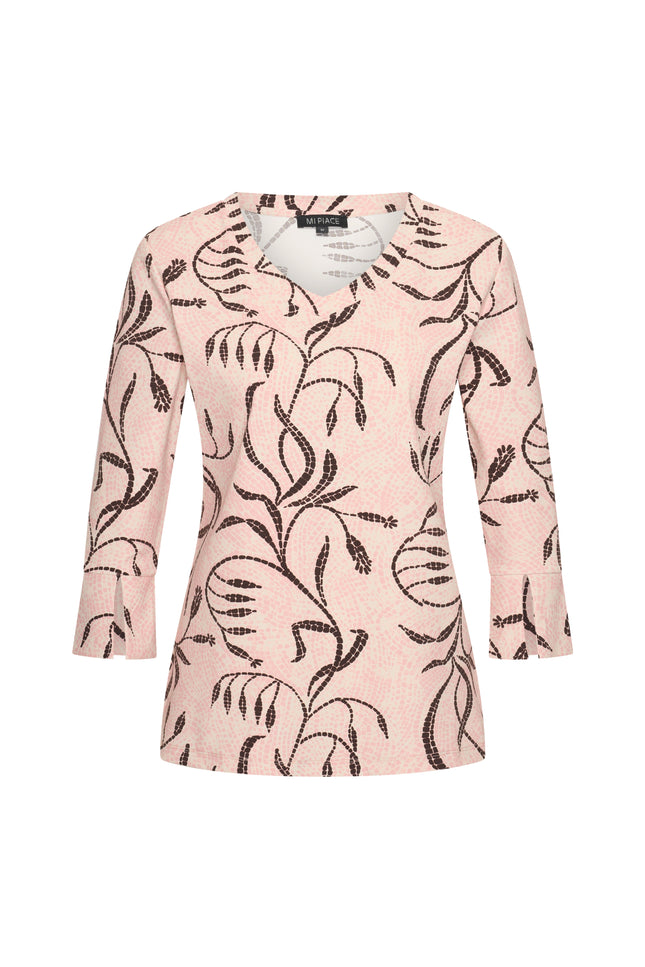 Mi Piace Travel Top Twilight Twigs Print Mellow Rose 202095 Stretchshop.nl