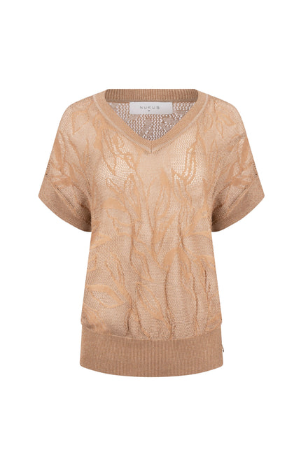 Nukus Top Renza Camel NKS01162 Stretchshop.nl