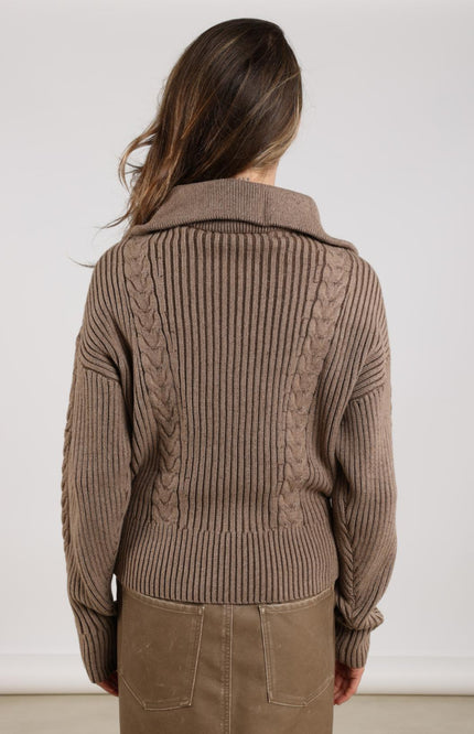 Trui Clair Zipper Fango NKF03025