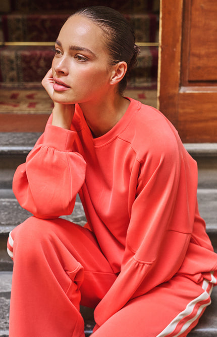 Sweater Fancy Slve Modal Chili Red SP26.05000