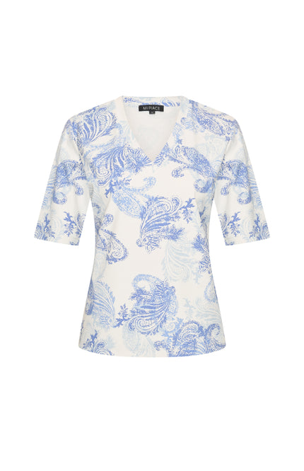 Mi Piace Travel Top Paisley Print Lavender Blue 202271 Stretchshop.nl