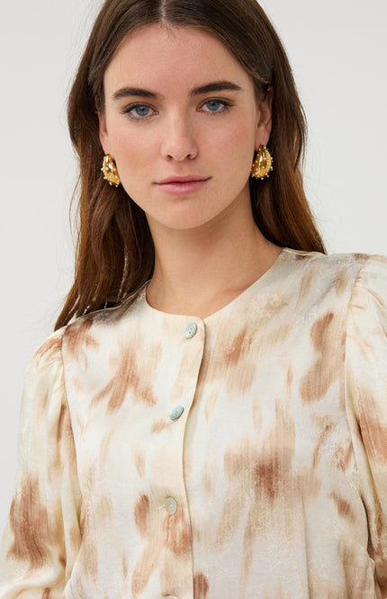 Blouse Balloon Scarlet Flowerpower Print SP26.14015