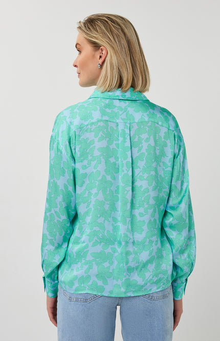 EsQualo Blouse Daylight Print SP26.14021 Stretchshop.nl