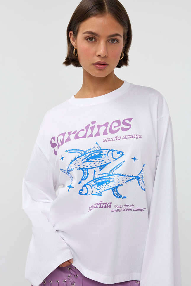 Studio Amaya Top Sardines White Stretchshop.nl