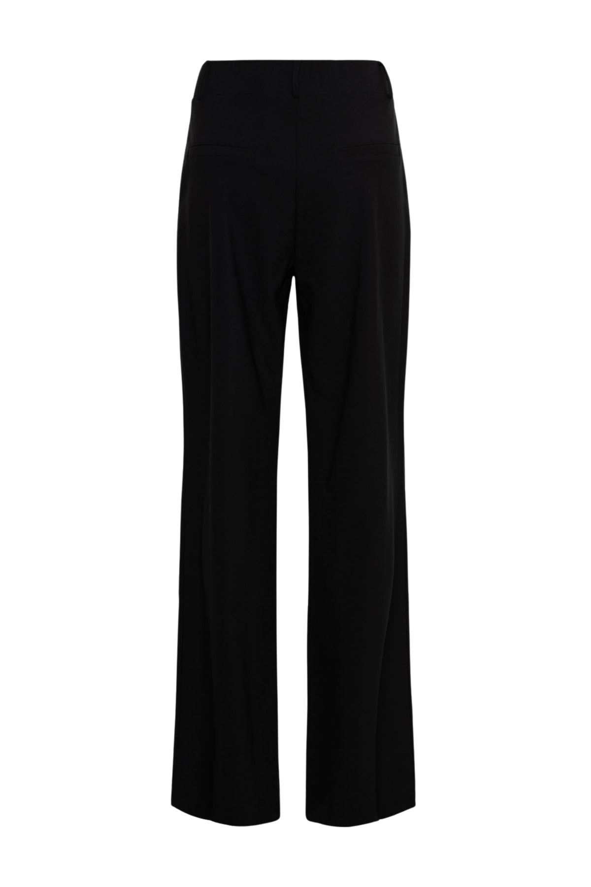 Zwarte Heavy Travel Broek Patrice van &Co woman, comfortabele reisbroek met rechte snit en praktische details, gedragen door een model.