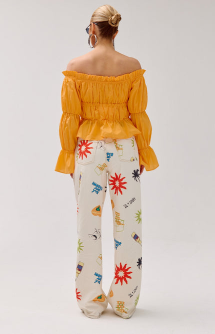 Harper & Yve Top Roan Blazing Orange HS6P601 Stretchshop.nl