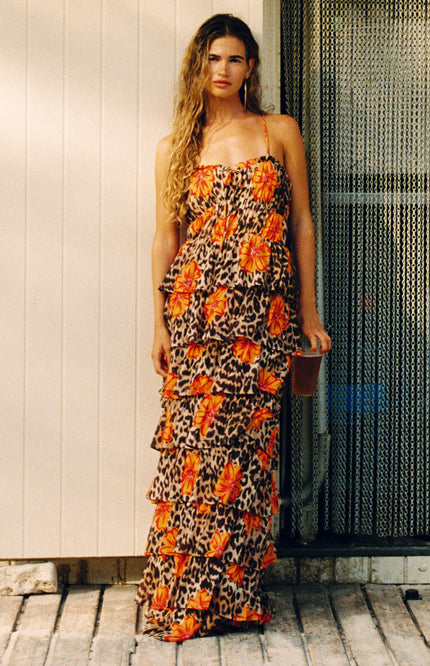 Harper & Yve Jurk Dina Lexie Leopard Bloom HS6P905 Stretchshop.nl