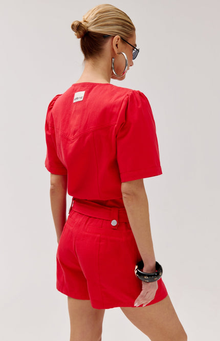 Harper & Yve Jumpsuit Yael High Risk Red HS6P700 Stretchshop.nl