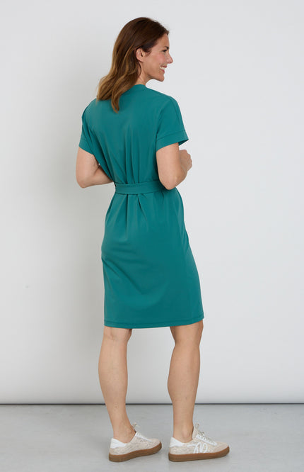 Zoso Travel Jurk Maggy Green 263 Stretchshop.nl