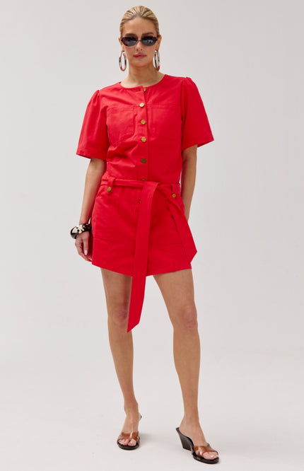 Harper & Yve Jumpsuit Yael High Risk Red HS6P700 Stretchshop.nl