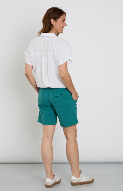 Zoso Travel Short Bowie Green 263 Stretchshop.nl