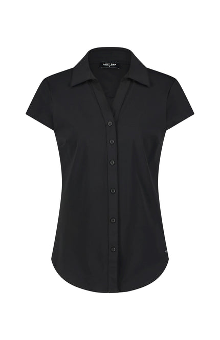 Lady Day Travel Blouse Suzy Cap Black L27.375.1066 Stretchshop.nl