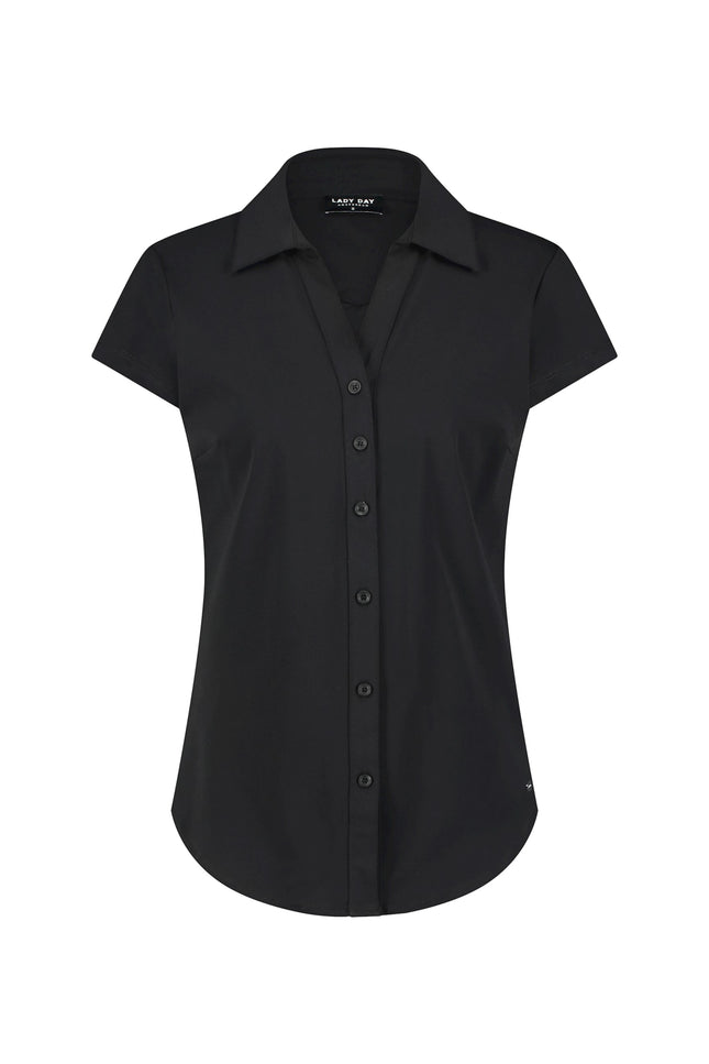 Lady Day Travel Blouse Suzy Cap Black L27.375.1066 Stretchshop.nl