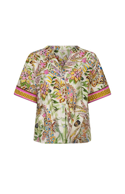 EsQualo Blouse Jungle Print HS26.14204 Stretchshop.nl