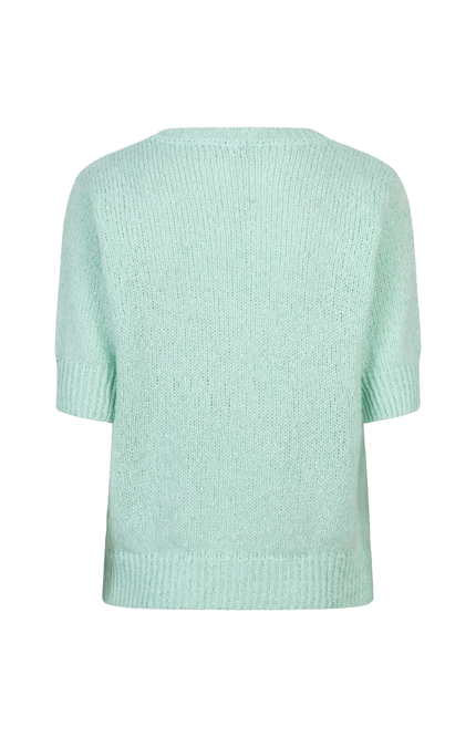 EsQualo Sweater Sequins Light Mint SP26.02004 Stretchshop.nl