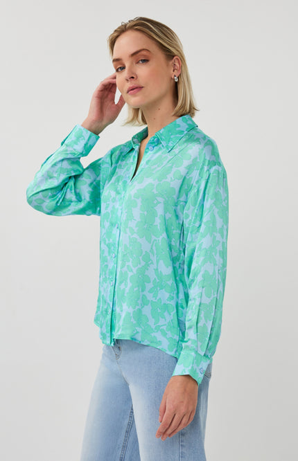 EsQualo Blouse Daylight Print SP26.14021 Stretchshop.nl