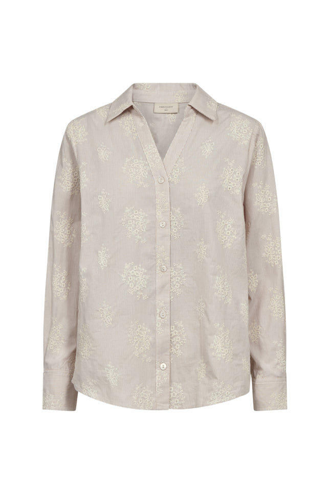 Freequent Blouse Fqlela Brilliant White Moonbeam 208104 Stretchshop.nl