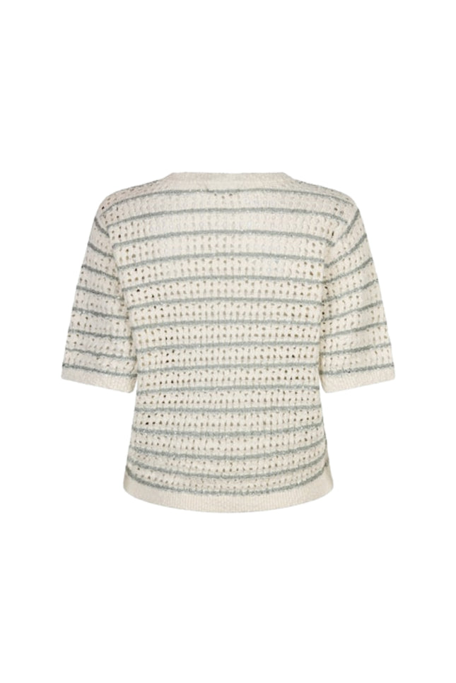 Red Button Top Jolene Stripe Light Khaki SRB4950 Stretchshop.nl