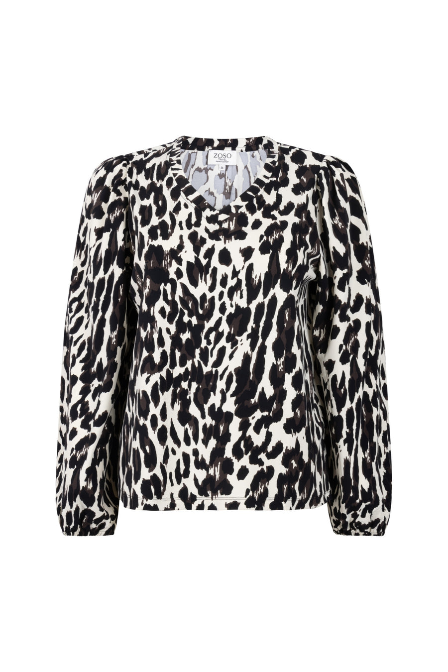 Zoso Travel blouse Nathalie in zwart espresso, comfortabele zwarte blouse met elegante pasvorm en details, geschikt voor reizen