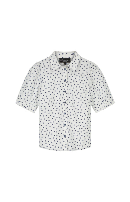 Elvira Casuals Blouse Didi Blue Dots Stretchshop.nl