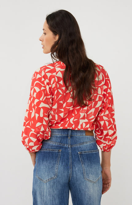 Blouse Raglan Scarlet Graphic Print SP26.14003