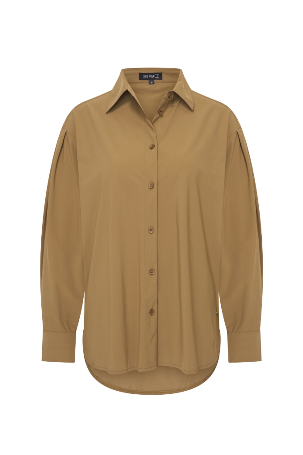 Lichte reisblouse van Mi Piace met kangaroe-ontwerp, stijlvolle dameskleding voor comfortabel reizen en dagelijks gebruik.