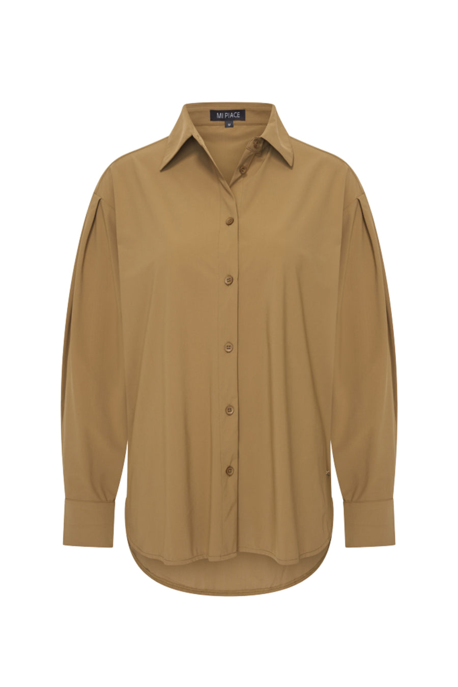 Lichte reisblouse van Mi Piace met kangaroe-ontwerp, stijlvolle dameskleding voor comfortabel reizen en dagelijks gebruik.