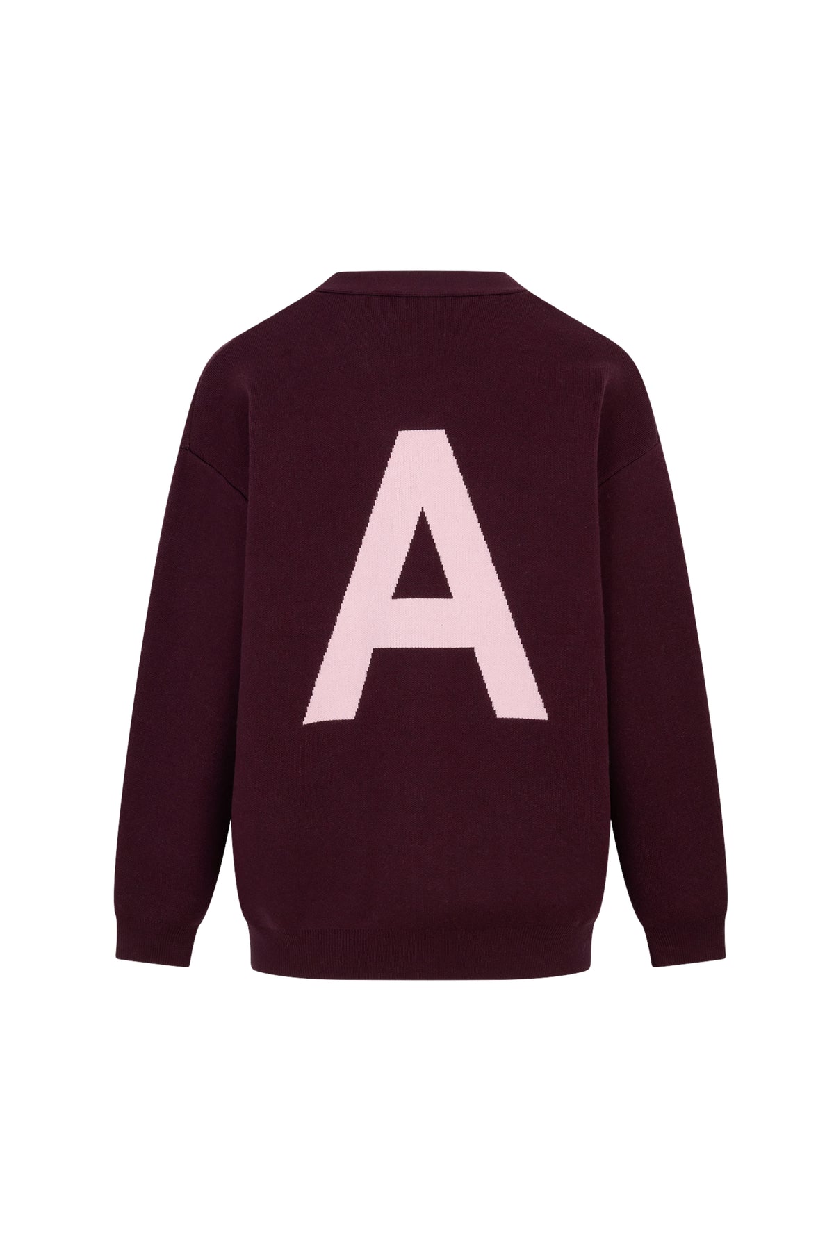 Lichte Bordeaux vest van Studio Amaya, zachte stof en stijlvolle pasvorm, gedragen door een model.