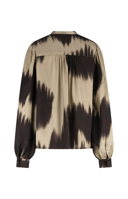 Blouse Lizzy Sand Dark Chocolate NKF02074