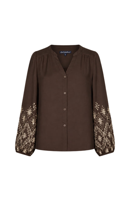Blouse Embroidery Espresso SRB5152