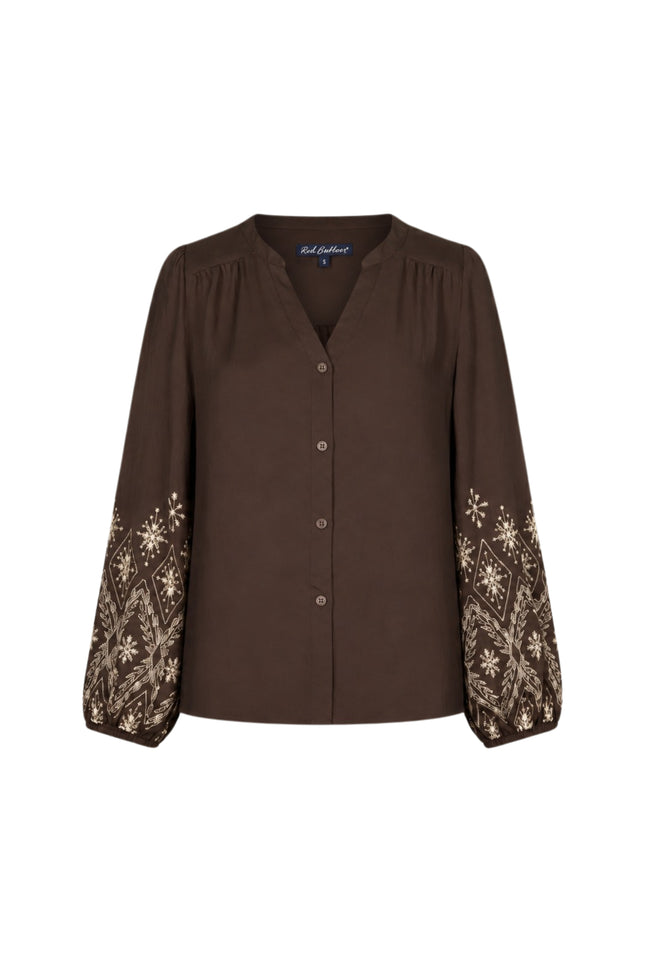 Blouse Embroidery Espresso SRB5152