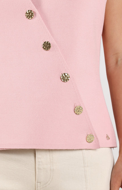 Nukus Gilet Vera Blush NKS08023 Stretchshop.nl