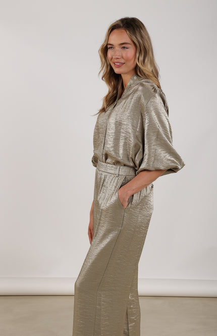 Blouse Lilly Shiny Army NKS02231