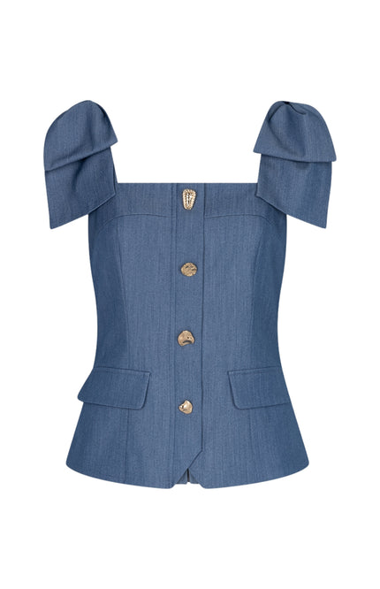 Ibana Top Tami Denim Blue Stretchshop.nl