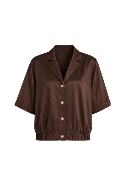 Blouse Elastic Chocolate C06-21-801