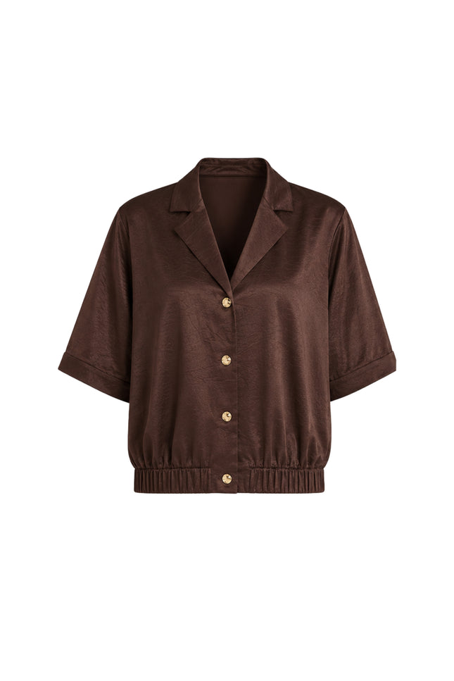Blouse Elastic Chocolate C06-21-801