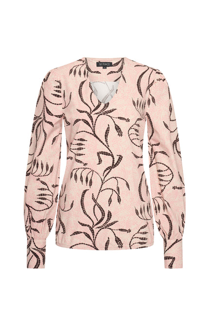 Mi Piace Travel Blouse Twilight Twigs Print Mellow Rose 202226 Stretchshop.nl
