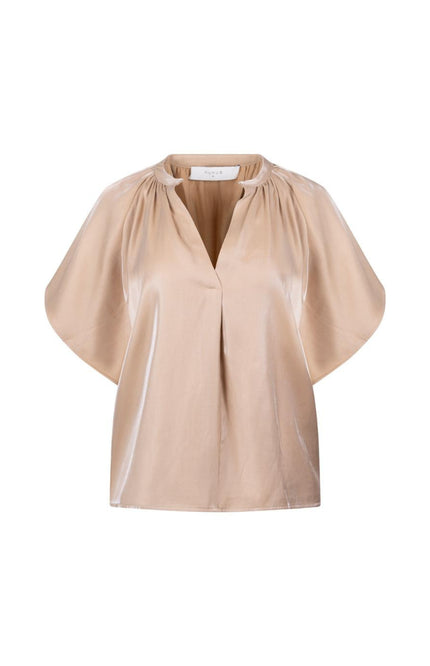 Nukus Top Taylor Shiny Sand NKS01131 Stretchshop.nl