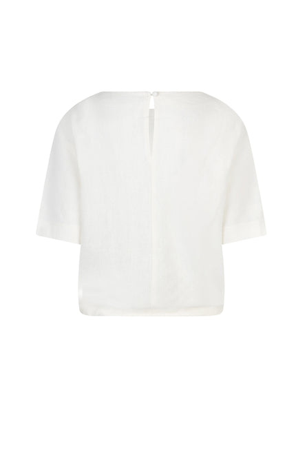 Red Button Top Skyler Linen Offwhite SRB4863A Stretchshop.nl