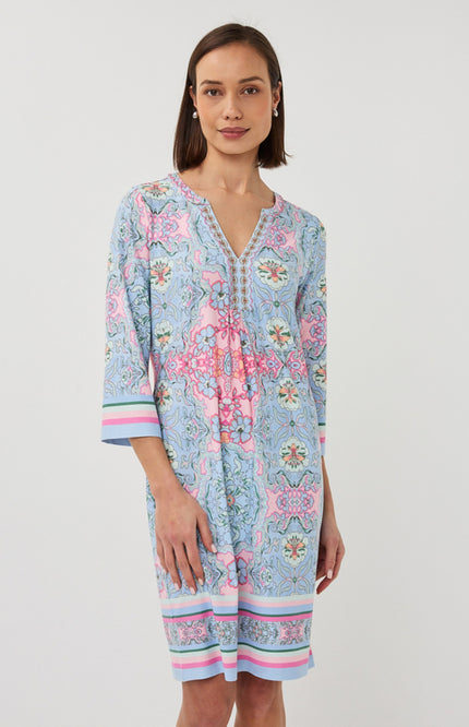 EsQualo Jurk Muse Print SP26.30012 Stretchshop.nl