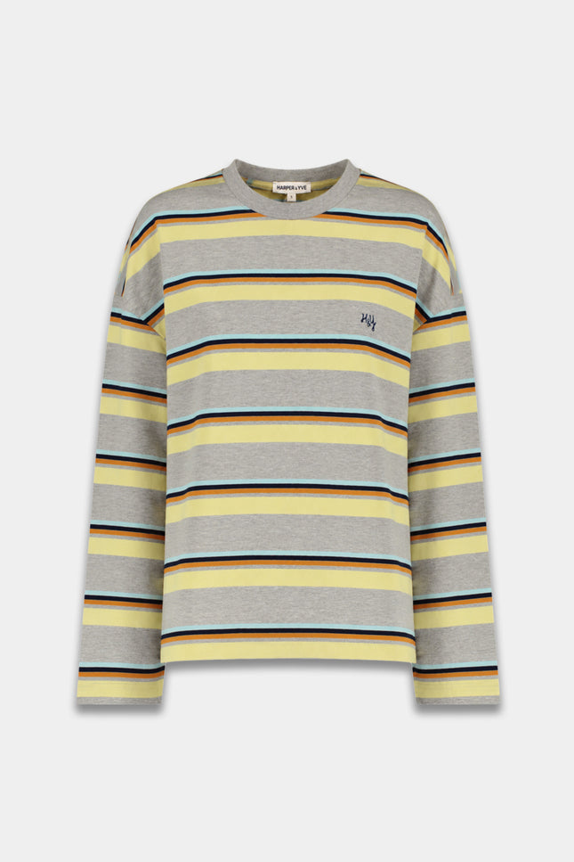 Longsleeve Tommy Grey Melee Stripe AW6P613